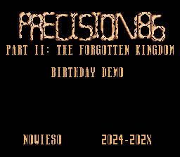 Precision86 Part 2 Demo Title Screen